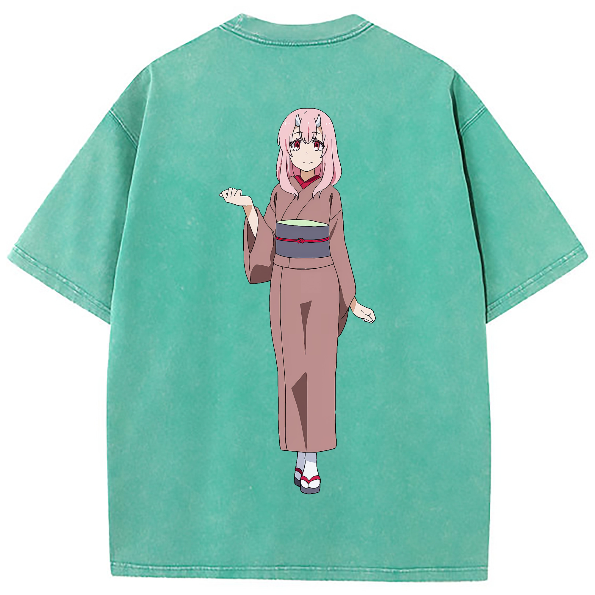 （画像用） 転スラ Regarding Reincarnated to Slime 綿100% ヴィンテージ風 半袖Tシャツ（背面プリント）